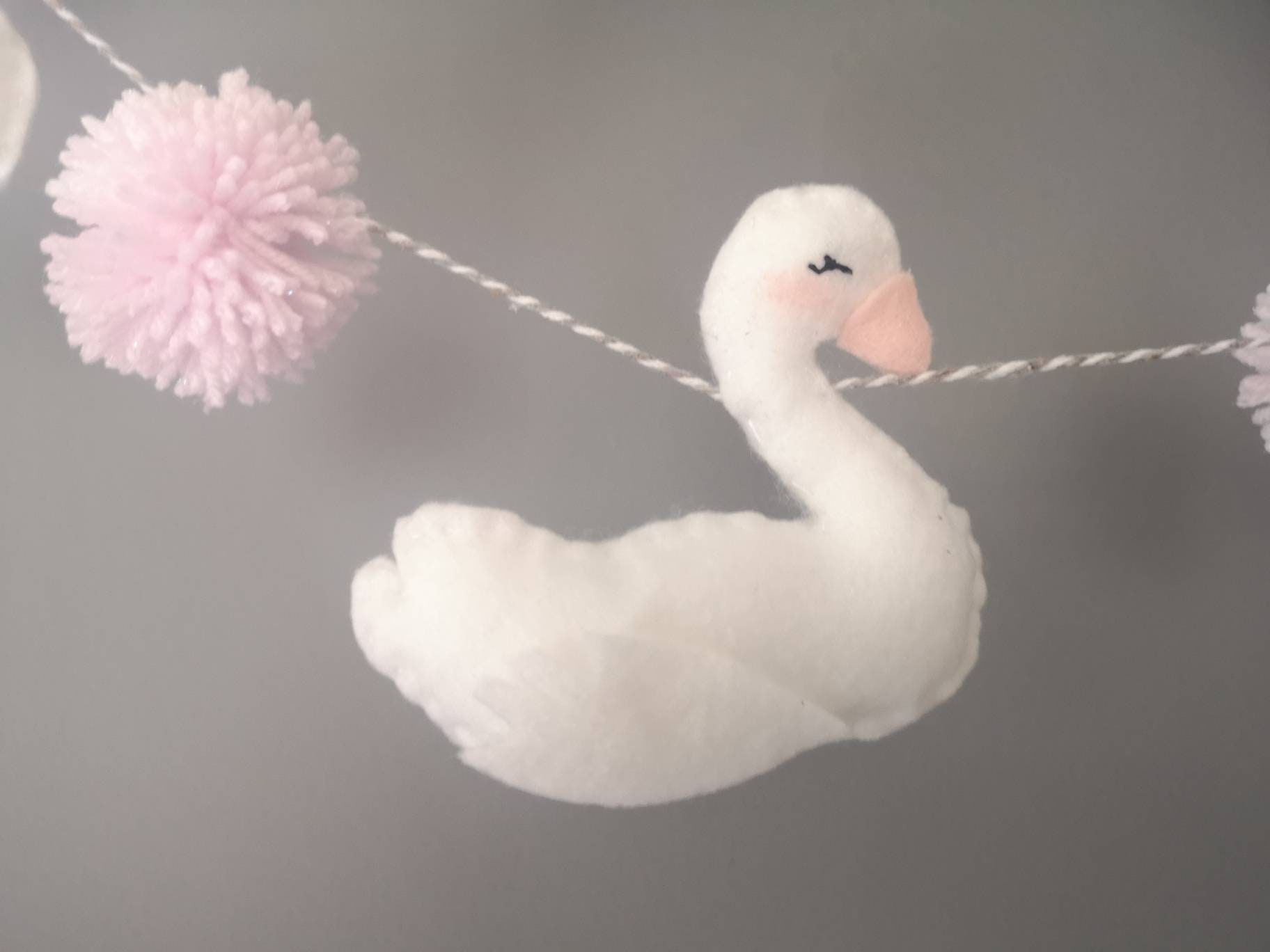 Swan nursery decor/accessories. Swan girls nursery garland Etsy