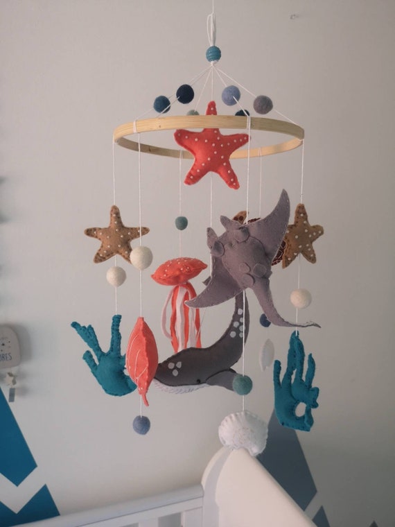 Ocean Nursery Mobile Ocean Baby Gifts Whale Ocean Decor Etsy