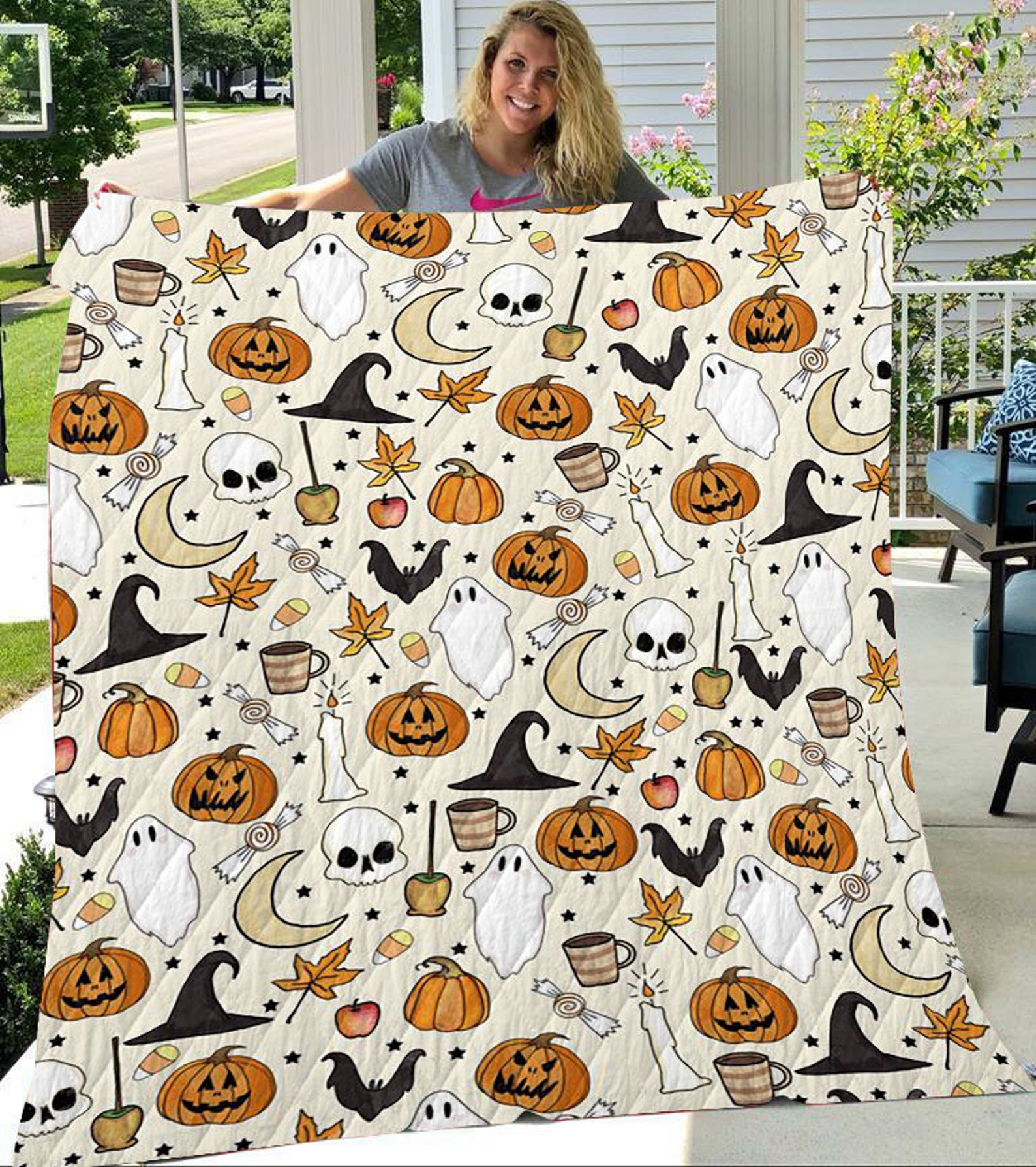 Halloween Throw BlanketFall Halloween BlanketHalloween Etsy