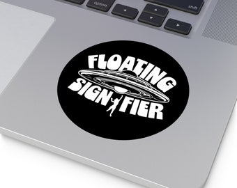 Floating Signifier UFO Flying Saucer Levi-Strauss Derrida Philosophy Sticker
