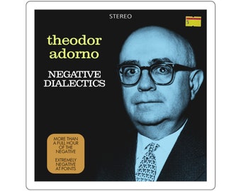Adorno's Blue Negative Dialectics Philosophy Sticker