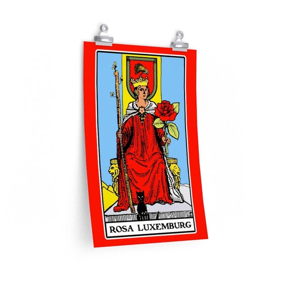 Rosa Luxemburg Queen of Wands Tarot Philosophy Poster