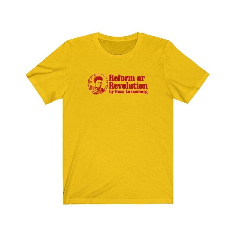 Rosa Luxemburg Reform- eller revolutionsfilosofi T-shirt Maize Yellow
