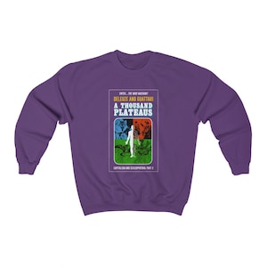 Deleuze und Guattari Tausend Plateaus Massenmarkt Reimagining Philosophy Sweatshirt Purple