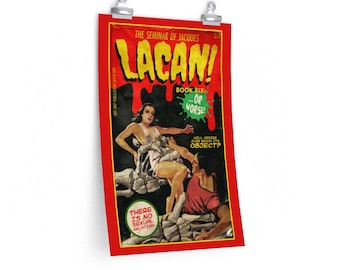 Lacan ...Or Worse Pulp Paperback Philosophy Poster