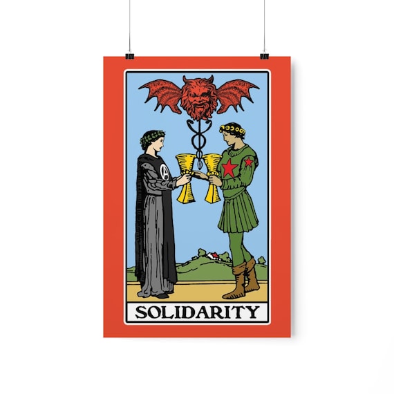 Solidarity Two of Cups Tarot Poster - Etsy