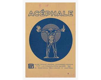Acephale The Sacred Conspiracy Bataille Philosophy Poster