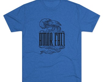 Nietzsche Animal Skull Amor Fati Tri-Blend Philosophy T-shirt