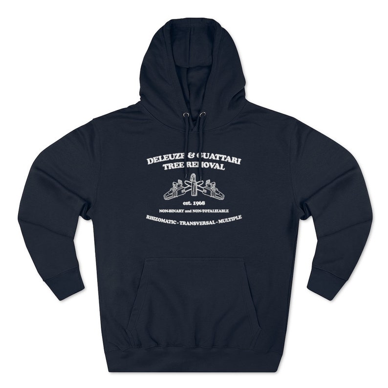 Deleuze and Guattari Tree Removal Hoodie Extra Colors Navy