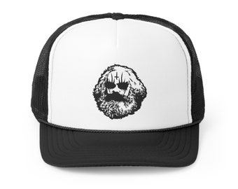 Karl Marx Black Metal Corpse Paint Communism Philosophy Trucker Cap