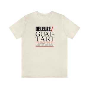 Deleuzian Century Deleuze and Guattari Philosophy T-shirt (Black/Red Print)