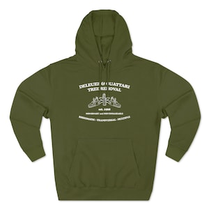 Deleuze and Guattari Tree Removal Hoodie Extra Colors Army Green