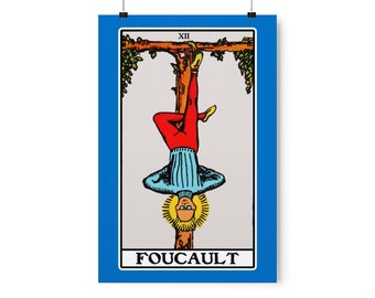 Foucault Tarot Hanged Man Philosophy Poster