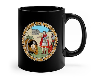 Diógenes en la polis (color) Taza de filosofía