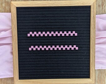 Decorative Checkerboard Letter Board Icons - Skater Surfer Retro 50's 70's 80's Letterboard, Groovy Patchwork Embellishment Felt Board Decor