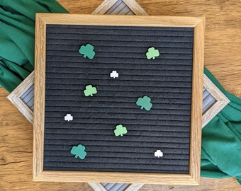 St Patrick's Day Shamrock Letter Board Icons - Green Leprechaun - Pot of Gold - Kiss me I'm Irish - St. Patty's Day Felt Board Accessory