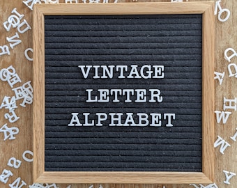 Letter Board Alphabet Vintage Letter Font - Letters Felt Boards - Capital Letter Font Set - Custom Words, Names - Letter Board Accessories