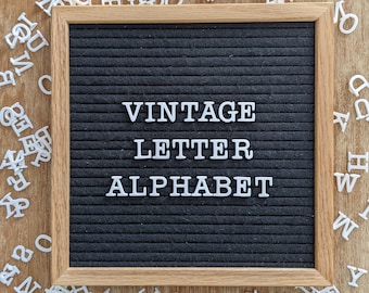 Vintage Letter Board Letters – Capital Alphabet Set