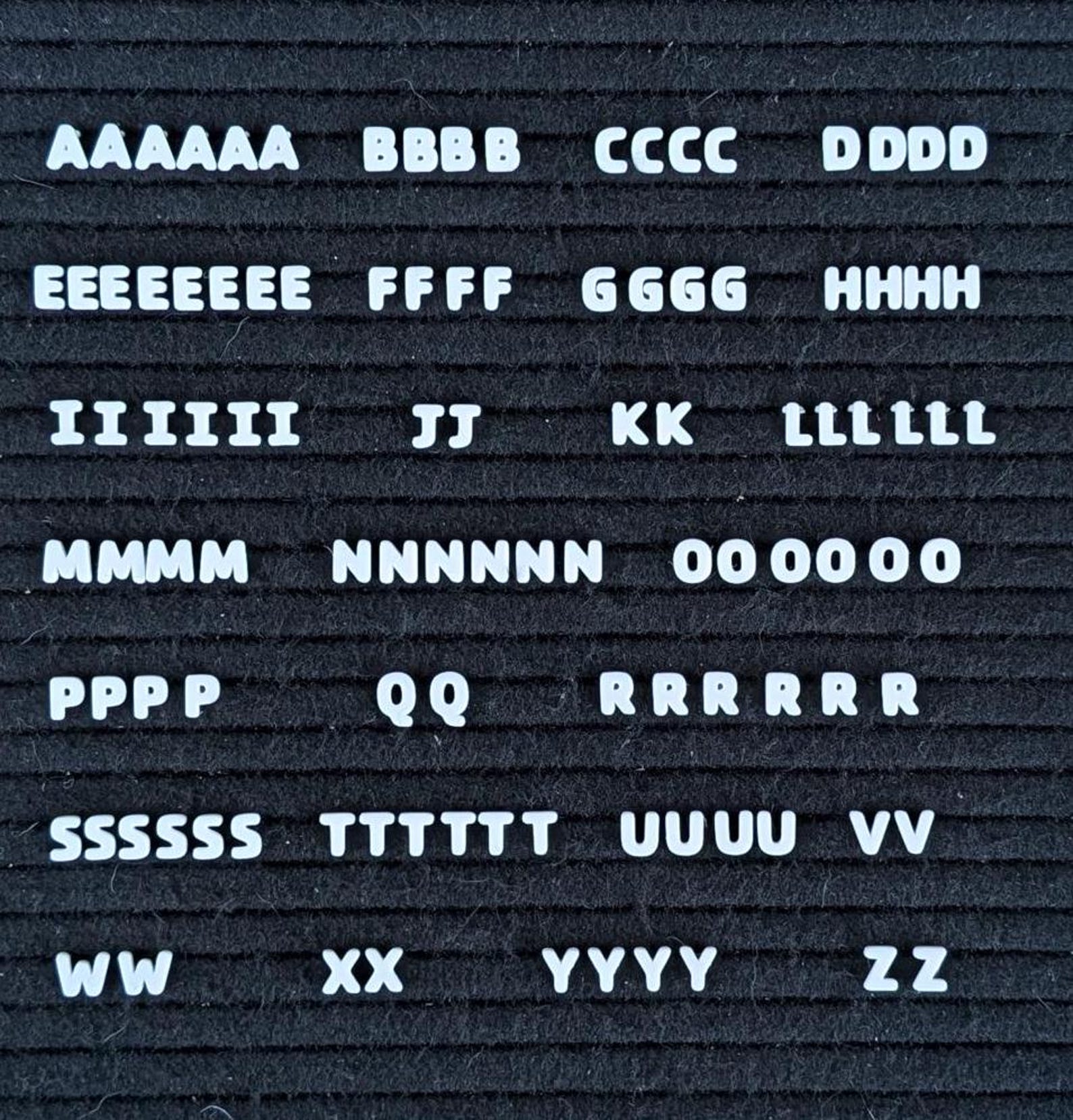 Keyboard Mini Letters Only Letter Board Alphabet Micro Mini Font - Tiny Letters Felt Boards ...