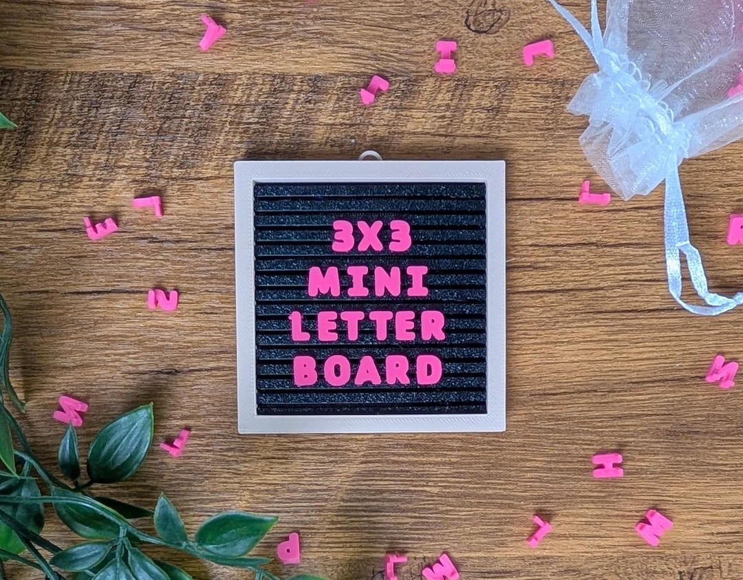 Mini Accessories Lettering Micro Mini Letter Board Set - 3x3 Inch Ornament Letterboard ...