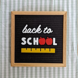 Back to School Letter Board Icons - Last Day of School Felt Board Accessory - First Day of School Decor - Apple School Picture Announcement