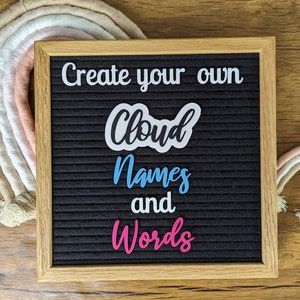Custom Letter Board Name or Word- Multicolor Script - Newborn Photo Prop - Personalized Name - Birth Announcement Baby Felt Board Accessory