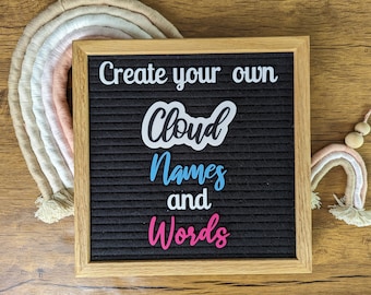 Custom Letter Board Name or Word- Multicolor Script - Newborn Photo Prop - Personalized Name - Birth Announcement Baby Felt Board Accessory