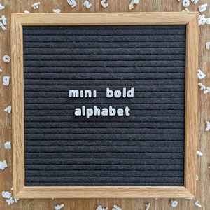 Letter Board Alphabet Mini Bold Font - Tiny Letters Felt Boards - Lower Case Letter Set - Custom Words, Names - Letter Board Accessories