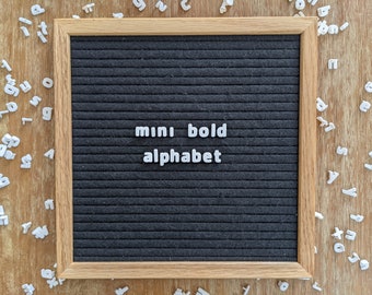 Letter Board Alphabet Mini Bold Font - Tiny Letters Felt Boards - Lower Case Letter Set - Custom Words, Names - Letter Board Accessories