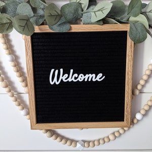 Welcome Letter Board Icons - Welcome to Our Home - Custom Cursive Words - Welcome Sign - Birth Announcement Baby Felt Board Accessory
