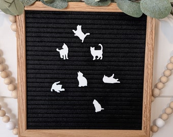 Cat Letter Board Icons / Kitten Felt Board Accessory / Animal Letterboard Icons / Assorted Cats and Kittens Icons / Birthday Party Decor