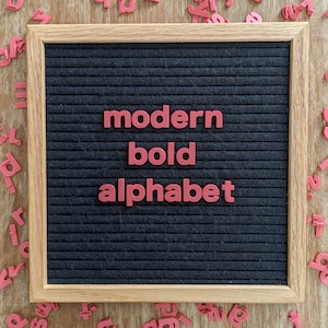 Letter Board Alphabet Modern Bold Font Icons - Felt Boards Letters - Lower Case Letter Set - Custom Words, Names - Letter Board Accessories