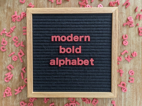 Letter Board Alphabet Modern Bold Font Icons - Felt Boards Letters - Lower Case Letter Set - Custom Words, Names - Letter Board Accessories