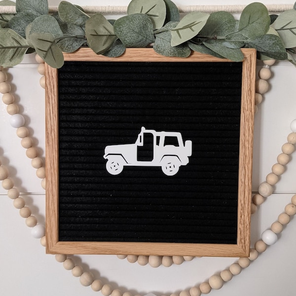 Off Road Vehicle Letter Board Icon / Camping Adventure / 4 Wheel Drive / All-Terrain Truck / Deseret Life Car Felt Board Accessory