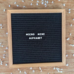 Letter Board Alphabet Micro Mini Font - Tiny Letters Felt Boards - Upper Case Letter Set - Custom Words, Names - Letter Board Accessories