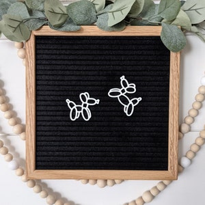 Balloon Dog Letter Board Icons / Party Felt Board Accessory / Balloons / Celebration Decor / Animal Letterboard Icons