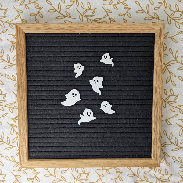 Ghost Letter Board Icons - Ghouls Haunted House - Happy Halloween Jack-o-lantern - Halloween Decor - Scary Graveyard Felt Board Accessory