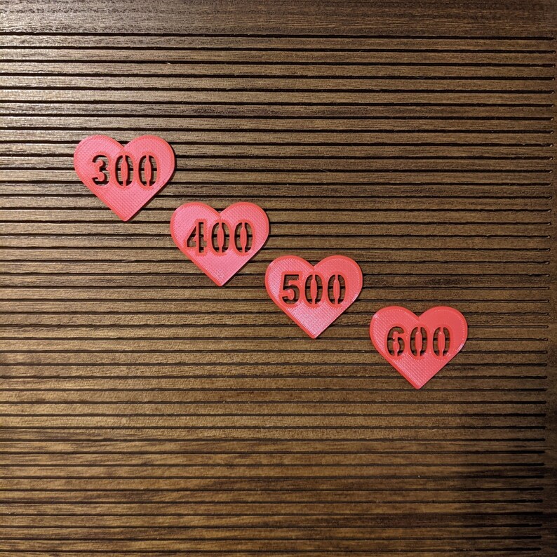 Heart Shaped Letter Board Workout Milestone Icons 300 400 Etsy