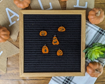 Icônes de tableau aux lettres Jack-o-lantern - maison hantée de goules - décoration Happy Halloween citrouille orange gourde - accessoire de tableau en feutre effrayant cimetière