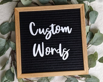 Custom Letter Board Name or Word- Cursive Script - Newborn Photo Prop - Personalized Name - Birth Announcement Baby Felt Board Accessory