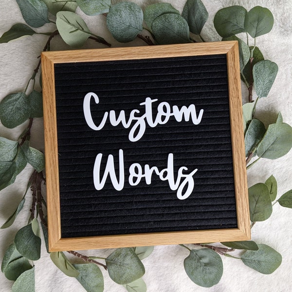 Custom Letter Board Name or Word- Cursive Script - Newborn Photo Prop - Personalized Name - Birth Announcement Baby Felt Board Accessory