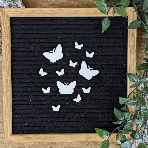 Butterfly Letter Board Icons - Butterflies Springtime Felt Board Accessory - Flying Insect - Spring Flower Bug - Happy Easter Holiday Decor