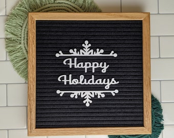 Happy Holidays Letter Board Icon - Snowflake Winter Felt board Accessory