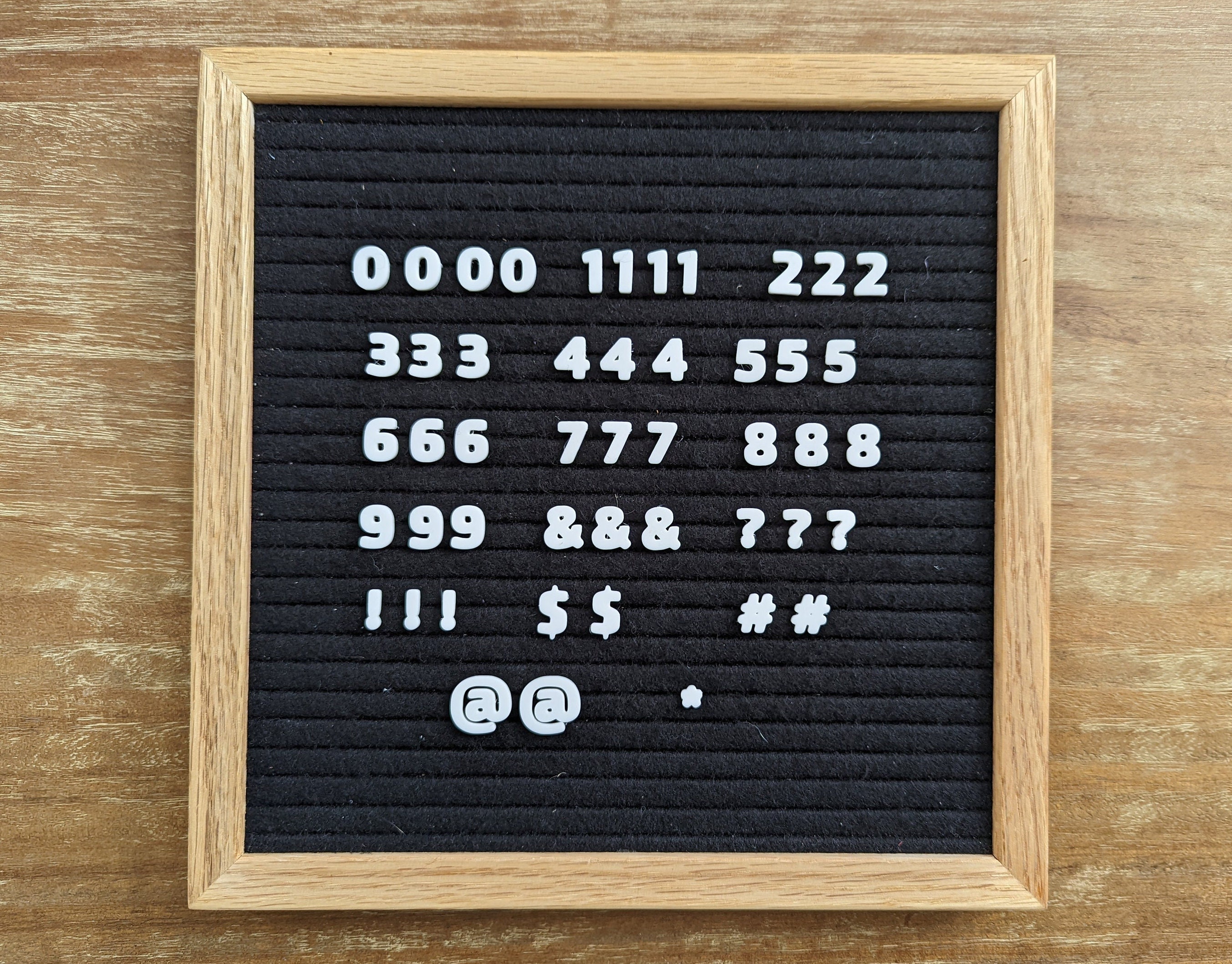 Letter Board Mini Bold Numbers and Symbols Set - Tiny Numbers Felt ...