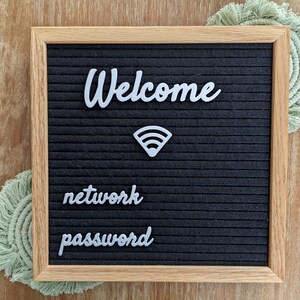 Wifi Password and Network Words Letter Board Icons - Guest House ...