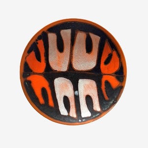 Vintage Poole Pottery Delphis plate by Shirley Campbell, mid-century modern abstract dish (27cm)
