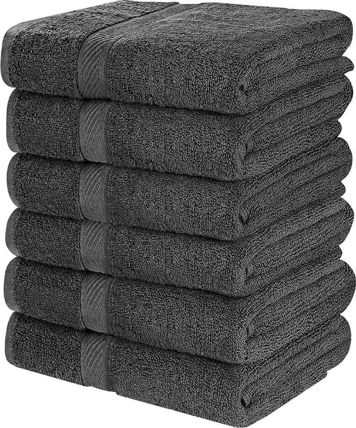 Pack 6 Cotton Bath Towels 22x44 Inch Super Absorbent For Pool Etsy