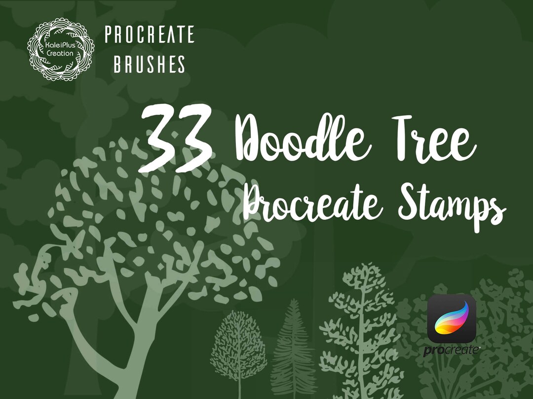 Procreate Tree Brushes Stamps,tree Tattoo Design,tree Silhouette ...