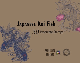 Puede incluir: Una descarga digital de 30 sellos de Procreate con peces Koi japoneses en una variedad de poses y diseños. Los sellos son perfectos para agregar un toque de arte de inspiración asiática a tu obra de arte digital.