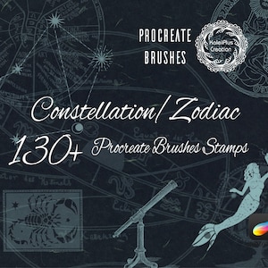 Constellation Procreate Brushes Stamps,Horoscope Procreate Brushsets,Zodiac Brushes,Astrology Brush Stamps,Procreate Brush Pack
